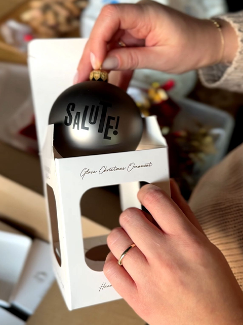 Przykładowa bombka z indywidualnym wzorem