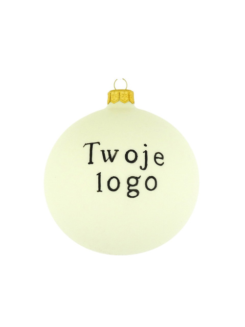 Zestaw 24 szklanych bombek choinkowych z Twoim LOGO I 8 cm 