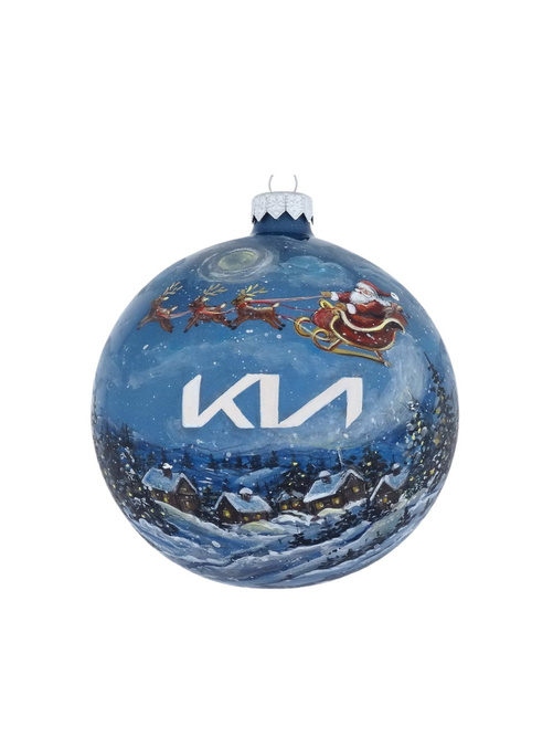 Szklana bombka choinkowa z Twoim LOGO i MOTYWEM I 12 cm