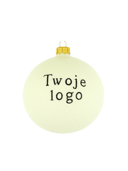 Zestaw 24 szklanych bombek choinkowych z Twoim LOGO I 10 cm 